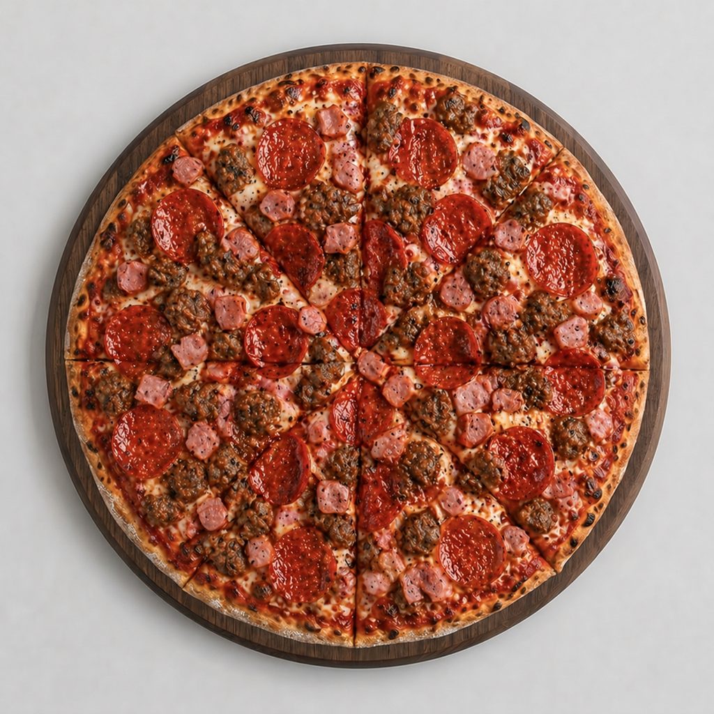 MEDIUM MEATLOVERS PIZZA.