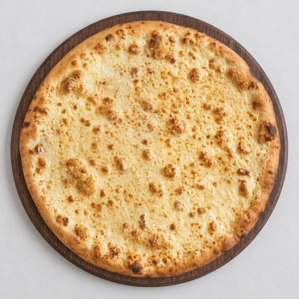 LARGE WHITE PIZZA.